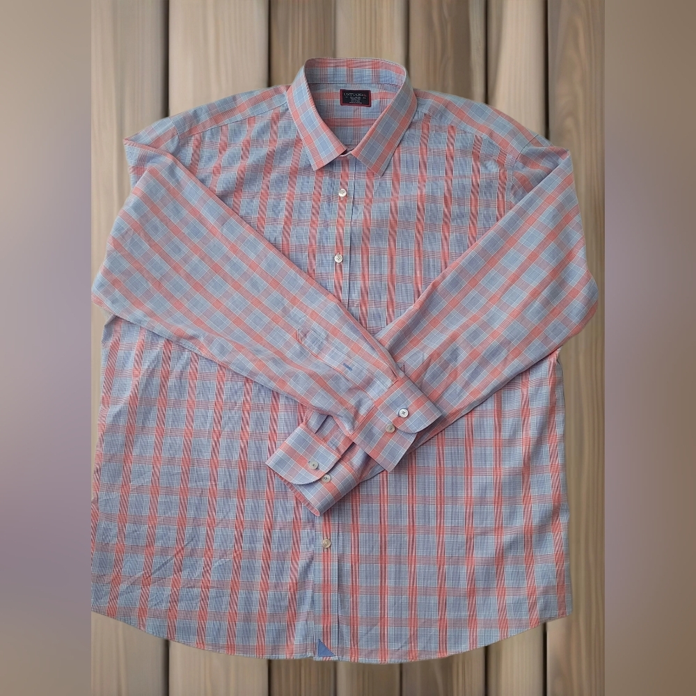 Untuckit Plaid Long Sleeve 100% Cotton Sz XXL
